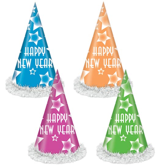 Beistle 12" Happy New Year Party Hats, 25ct.